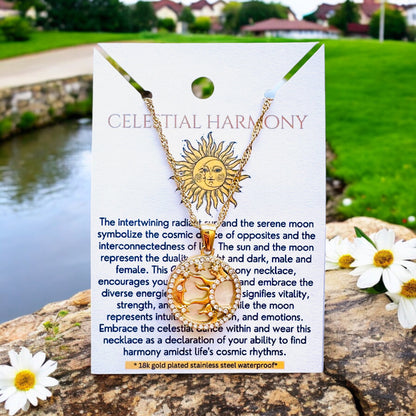 Celestial Harmony - 18K Gold Plated, Waterproof Necklace – Pendant Necklaces - MultiVariantListing