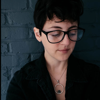 Circle Necklace with Authentic Raw Meteorite – Necklace