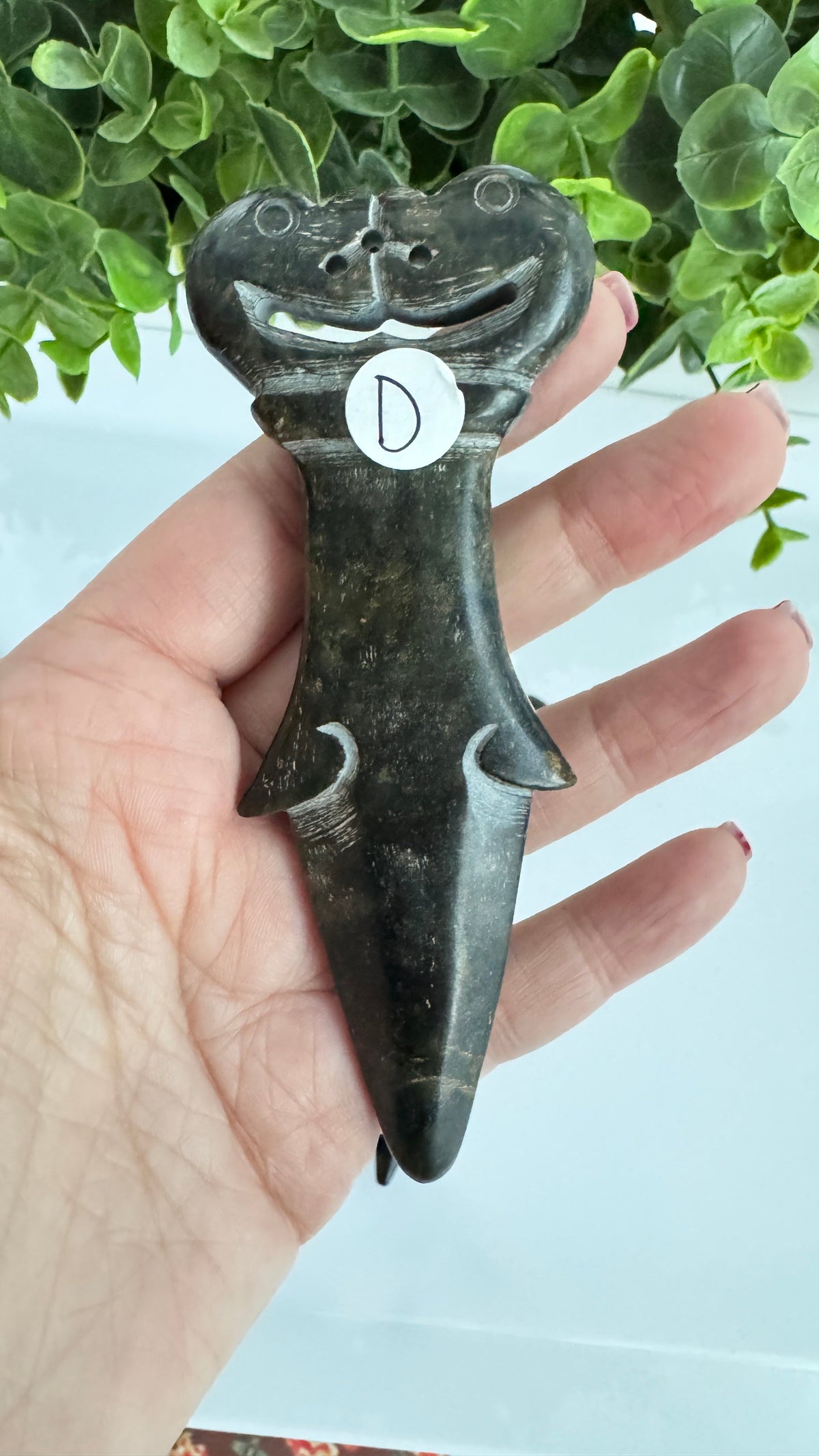 Kissing Dragon Jade Athame – Hand-Carved 5" Ritual Knife – D Crystals