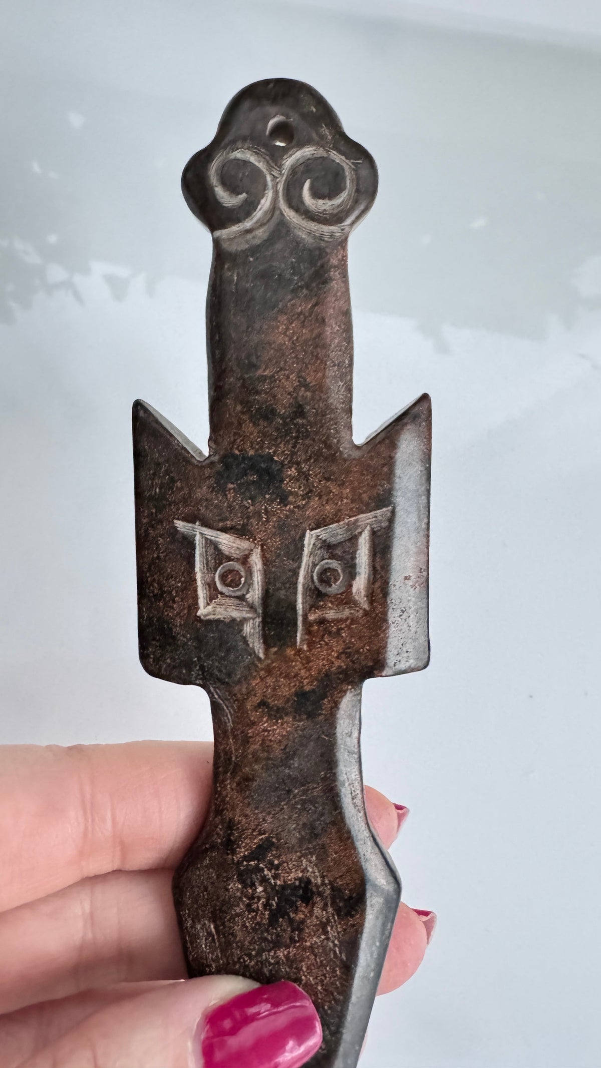 Hand-Carved Jade Owl Athame for Rituals & Boundaries