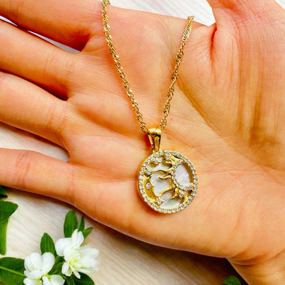 Celestial Harmony - 18K Gold Plated, Waterproof Necklace – Pendant Necklaces - MultiVariantListing