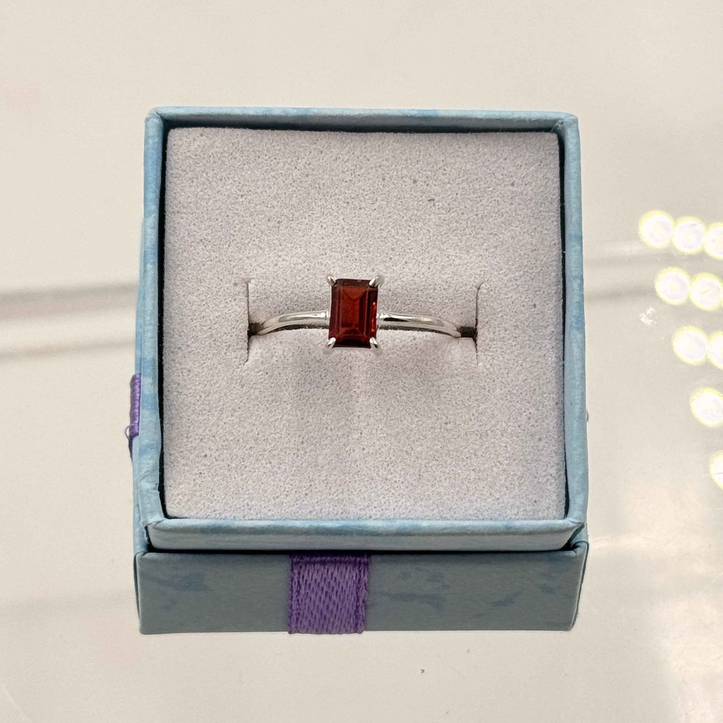 Dainty Garnet Ring