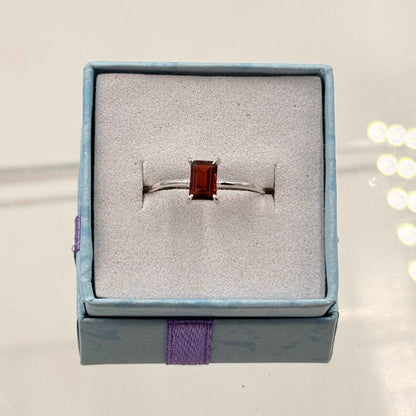 Dainty Garnet Ring