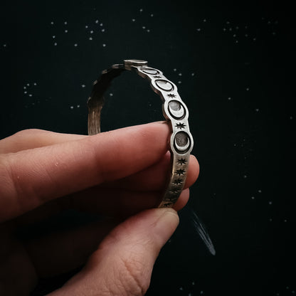 Moon Goddess Bracelet with Rainbow Moonstone