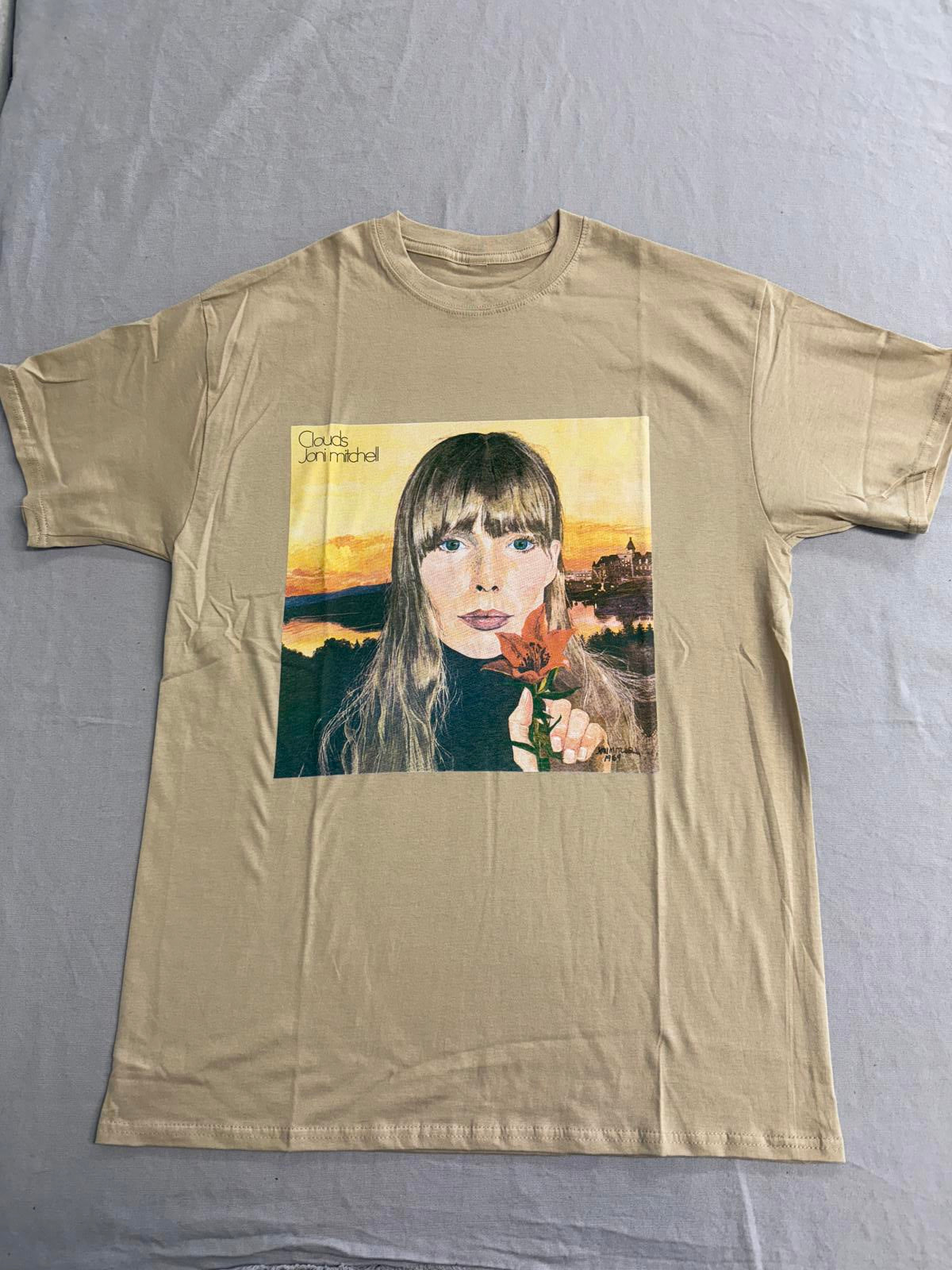 Joni Mitchell Clouds Album T-Shirt | Vintage Band Tee – Men's T-shirts