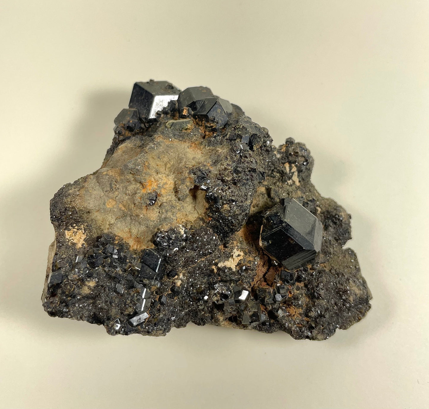 Melanite Garnet Cluster 153g – Minerals