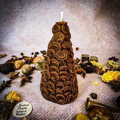 Money Attraction Candle Spell Kit - Prosperity Cone – Brown (Long-Lasting Wealth) Candle Spell Kit