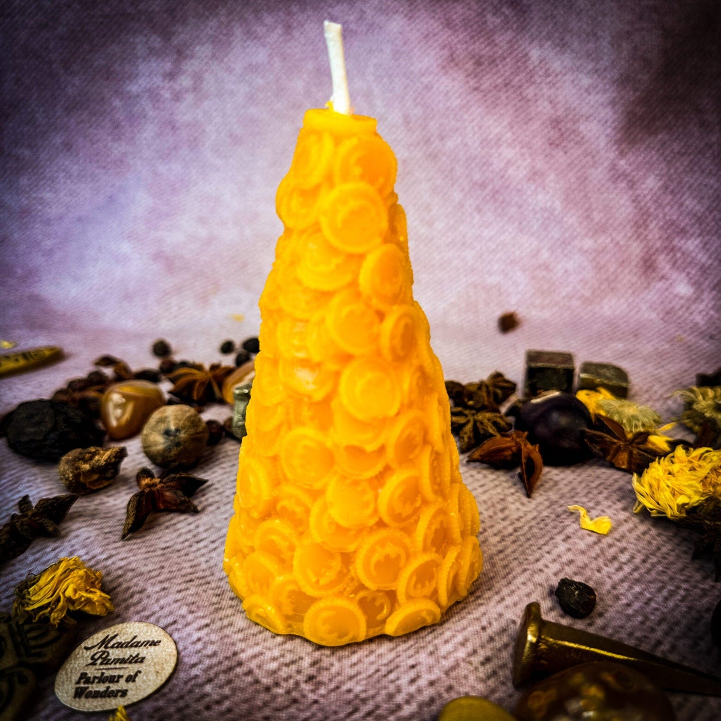 Money Attraction Candle Spell Kit - Prosperity Cone – Yellow (Money Luck) Candle Spell Kit