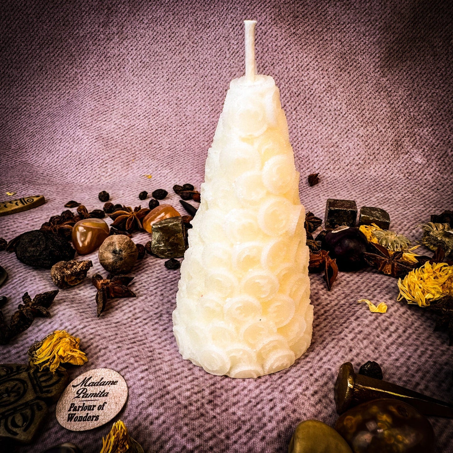 Money Attraction Candle Spell Kit - Prosperity Cone – White (Clear Money Problems) Candle Spell Kit