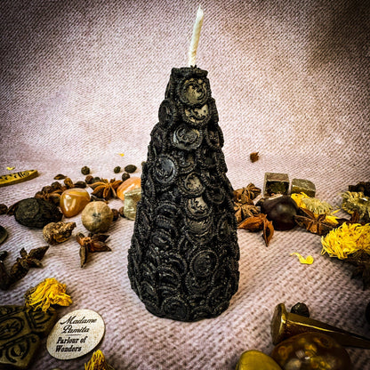 Money Attraction Candle Spell Kit - Prosperity Cone – Black (Protect Money) Candle Spell Kit