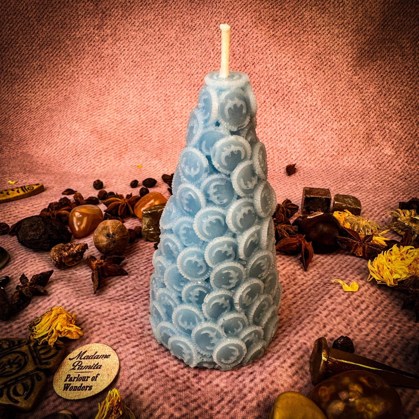 Money Attraction Candle Spell Kit - Prosperity Cone – Blue (Money from Creativity) Candle Spell Kit