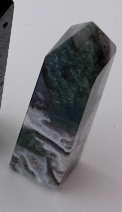 Moss Agate Tower – Tower 3"x0.75"x0.75"