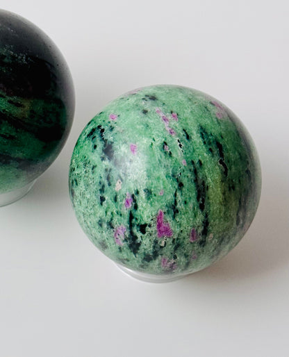 Ruby Zoisite Sphere – 37.5 mm