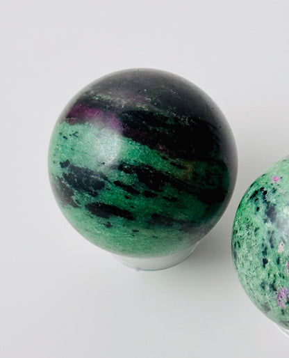 Ruby Zoisite Sphere – 36.5 mm
