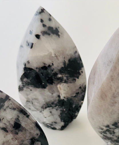 Black Tourmaline in Quartz Flame – 4.5"x1"x2"