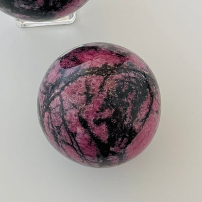 Rhodonite Sphere – 69 mm