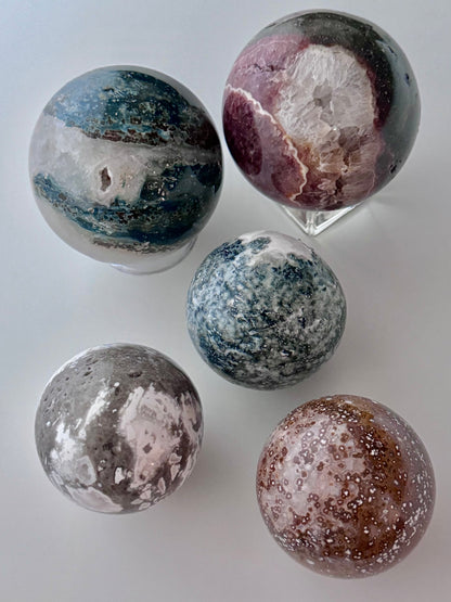 Ocean Jasper Spheres –