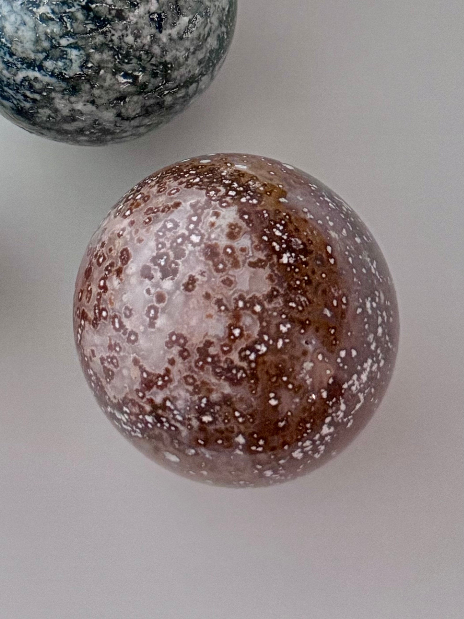 Ocean Jasper Spheres – 60 mm (orange)