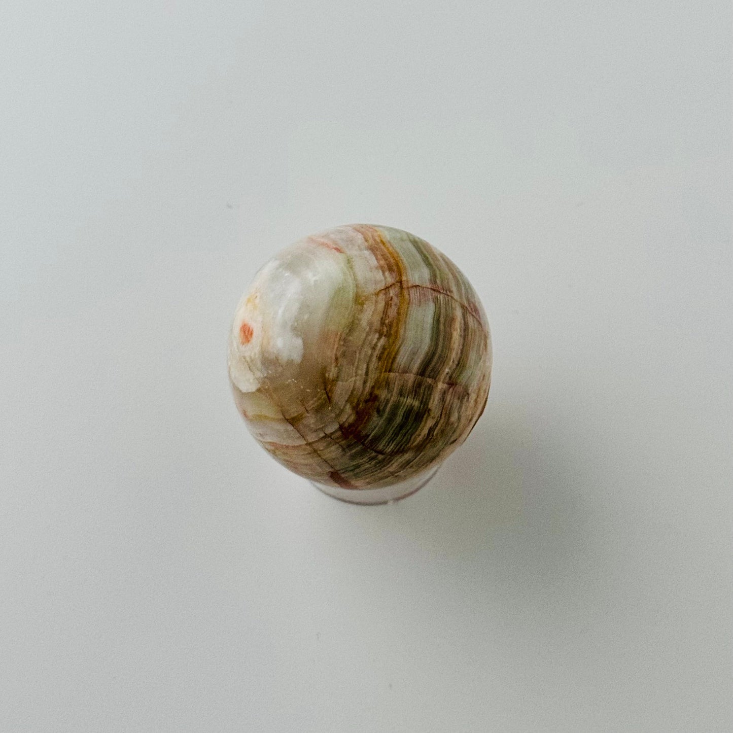 Banded Calcite (Green Onyx) - sphere –
