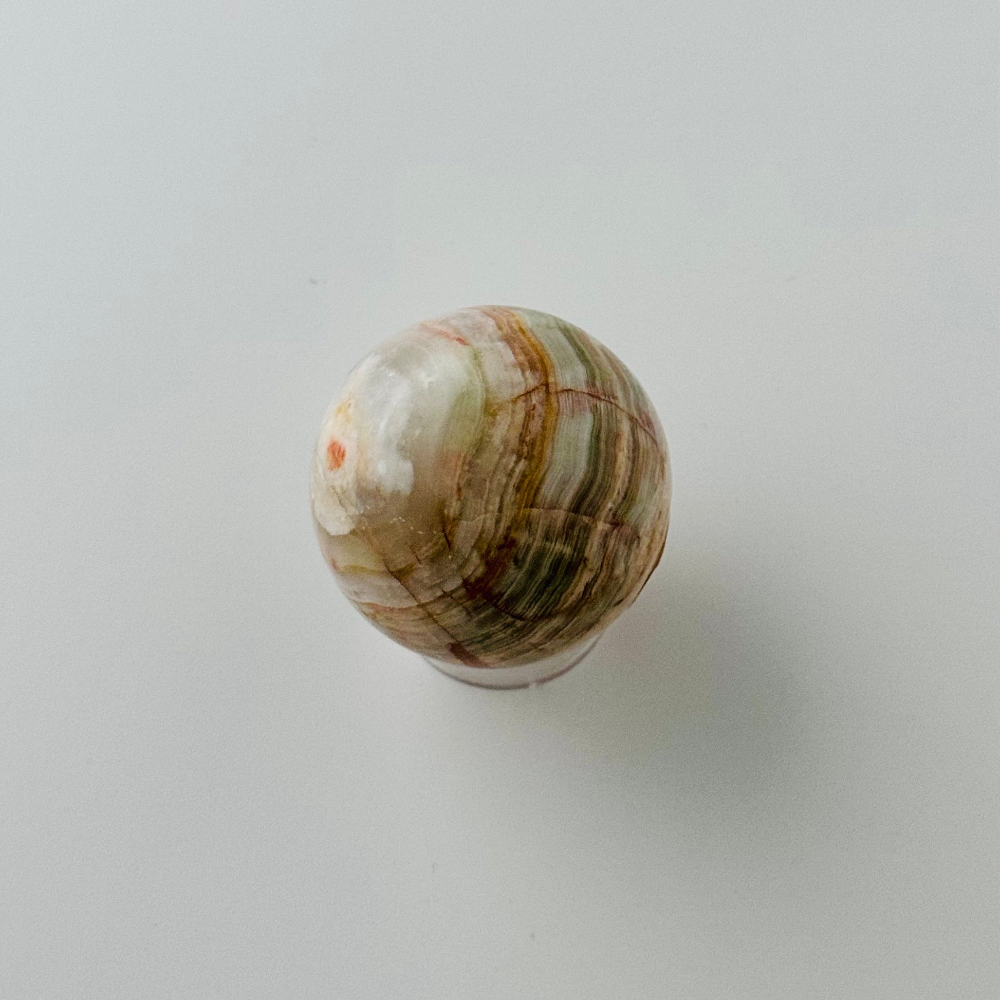 Banded Calcite (Green Onyx) - sphere –
