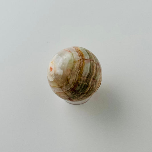 Banded Calcite (Green Onyx) - sphere