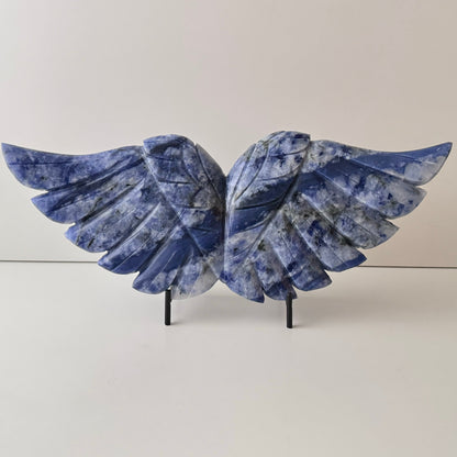 Crystal Carved Angel Wings – Ethically Sourced Hand-Carved Display
