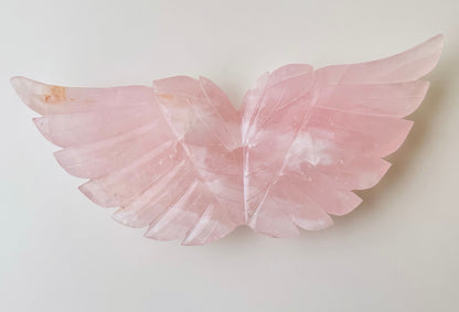 Crystal Carved Angel Wings – Ethically Sourced Hand-Carved Display