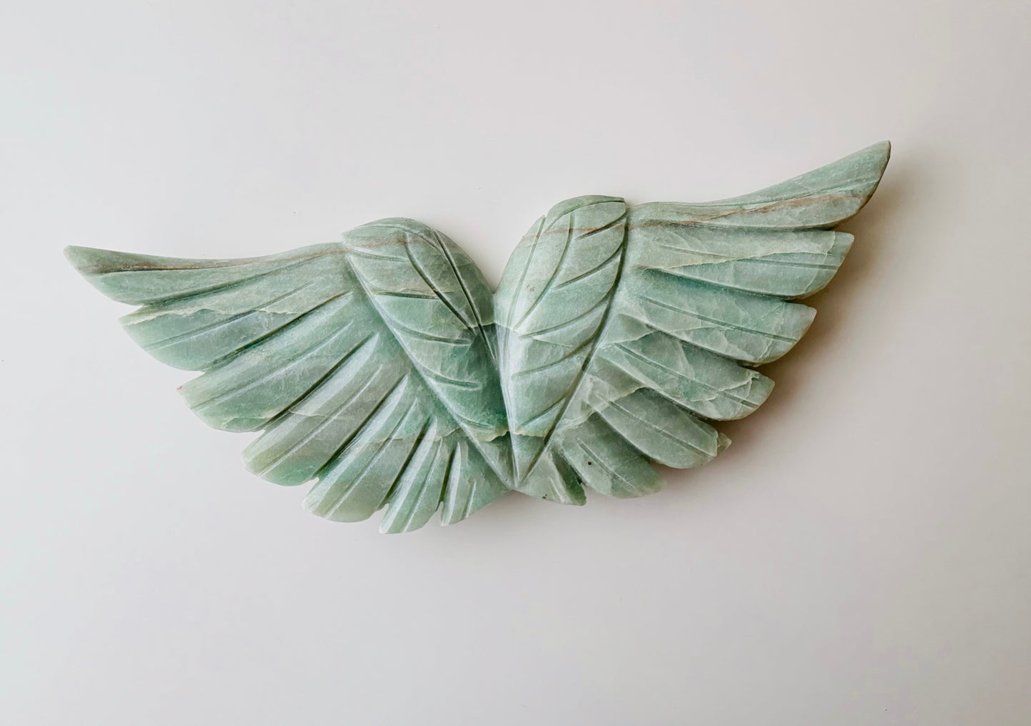 Crystal Carved Angel Wings – Ethically Sourced Hand-Carved Display