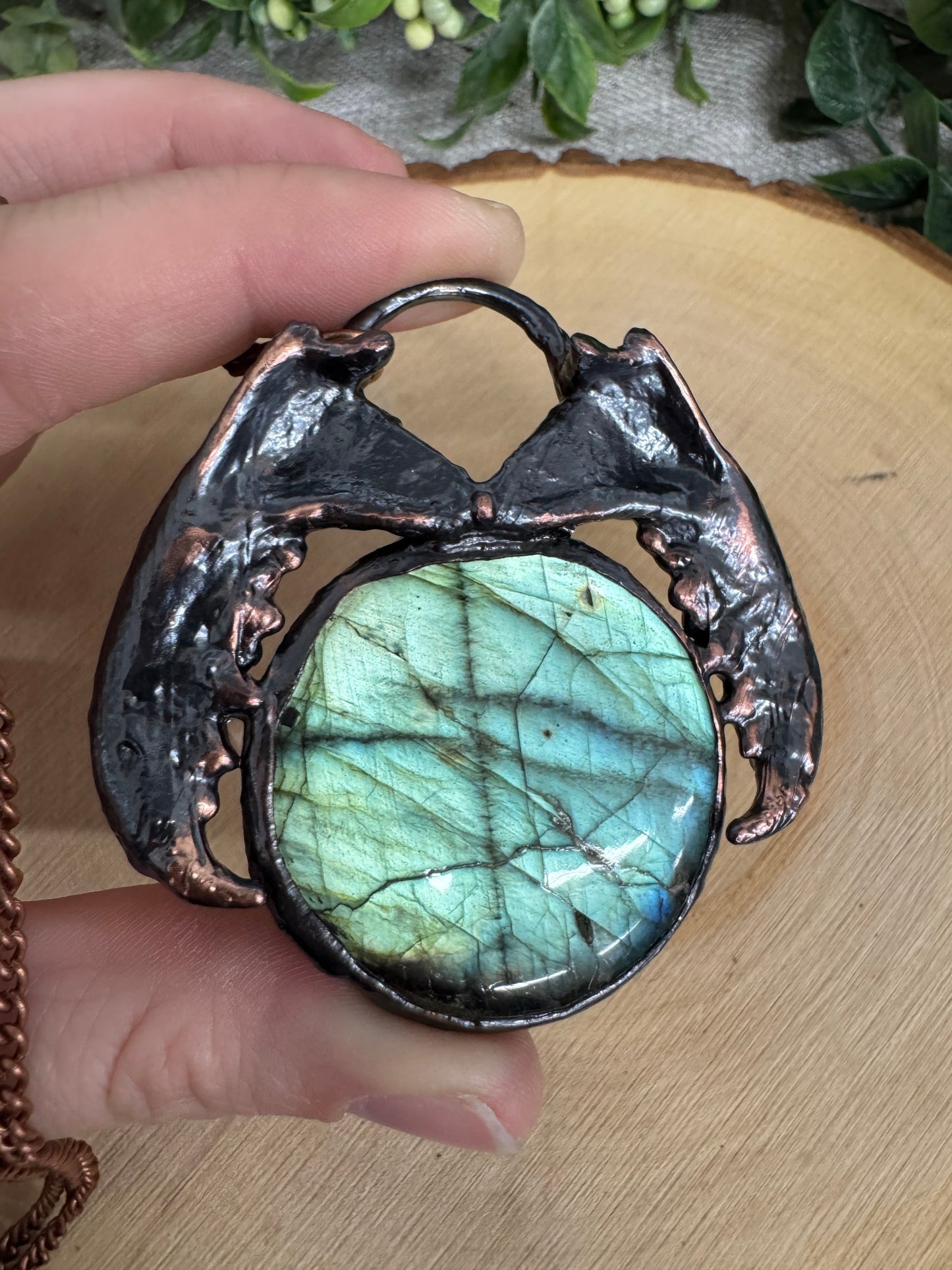 Lilith- Mink Jawbone and Labradorite Necklace – Necklace
