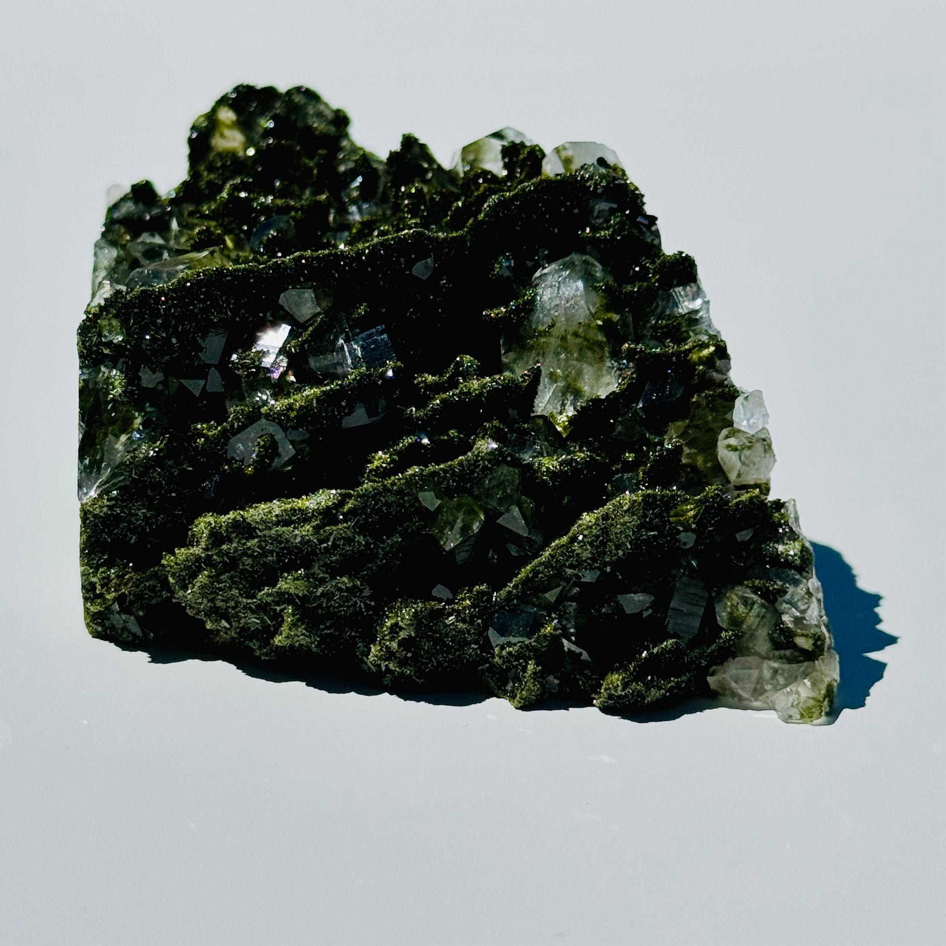 Epidote & Quartz Specimens from Turkey – Natural Mineral Crystals – Quartz Chunks .72 lb