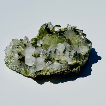 Epidote & Quartz Specimens from Turkey – Natural Mineral Crystals – Chunky Quartz .4 lb