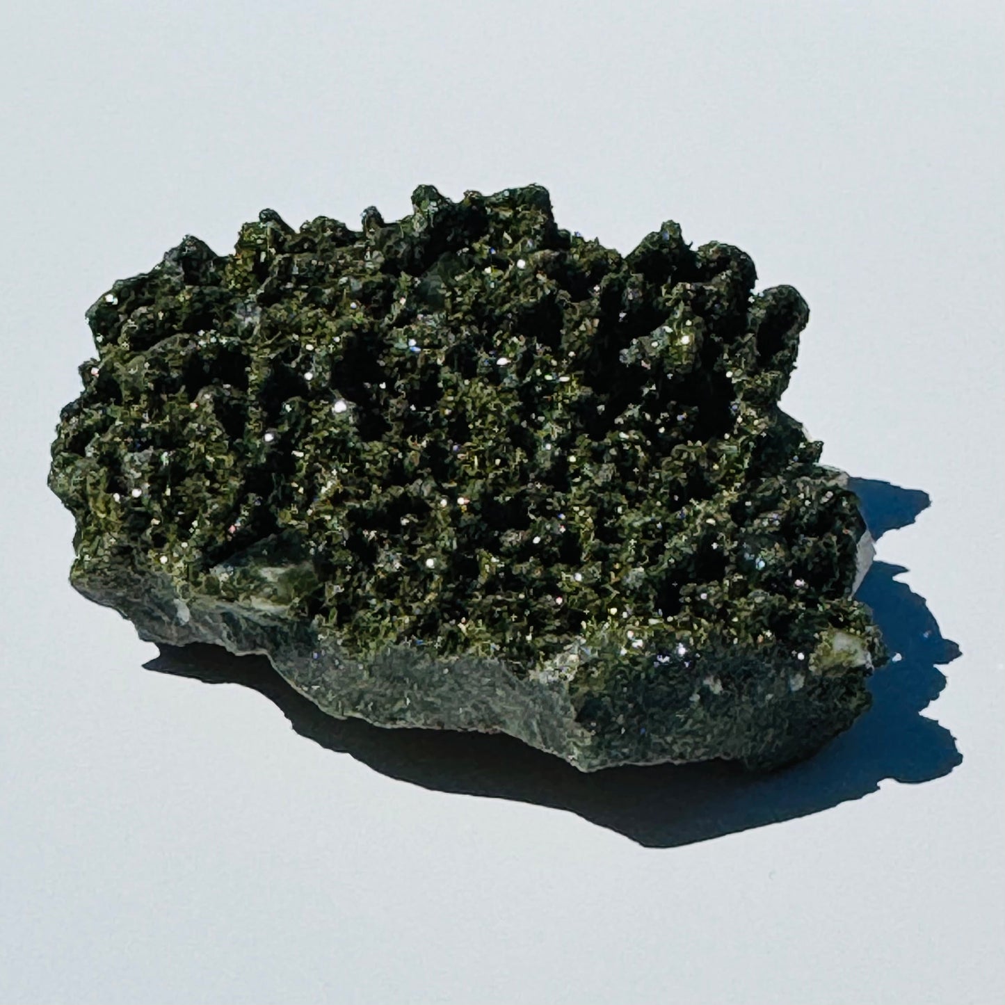 Epidote & Quartz Specimens from Turkey – Natural Mineral Crystals – Single quartz point .27 lb