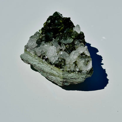 Epidote & Quartz Specimens from Turkey – Natural Mineral Crystals – Chunky boi .53 lb