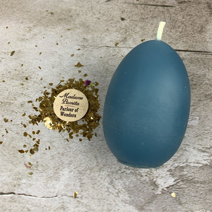 Egg Talisman Candle Spell Kit - New Beginnings & Fertility Magic – Blue (Healing) Candle Spell Kit