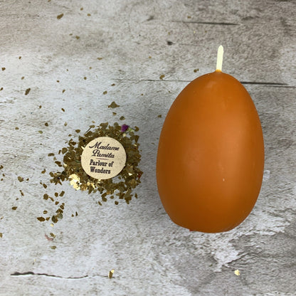 Egg Talisman Candle Spell Kit - New Beginnings & Fertility Magic – Orange (New Ventures) Candle Spell Kit