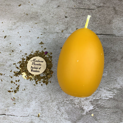 Egg Talisman Candle Spell Kit - New Beginnings & Fertility Magic – Yellow (Success) Candle Spell Kit