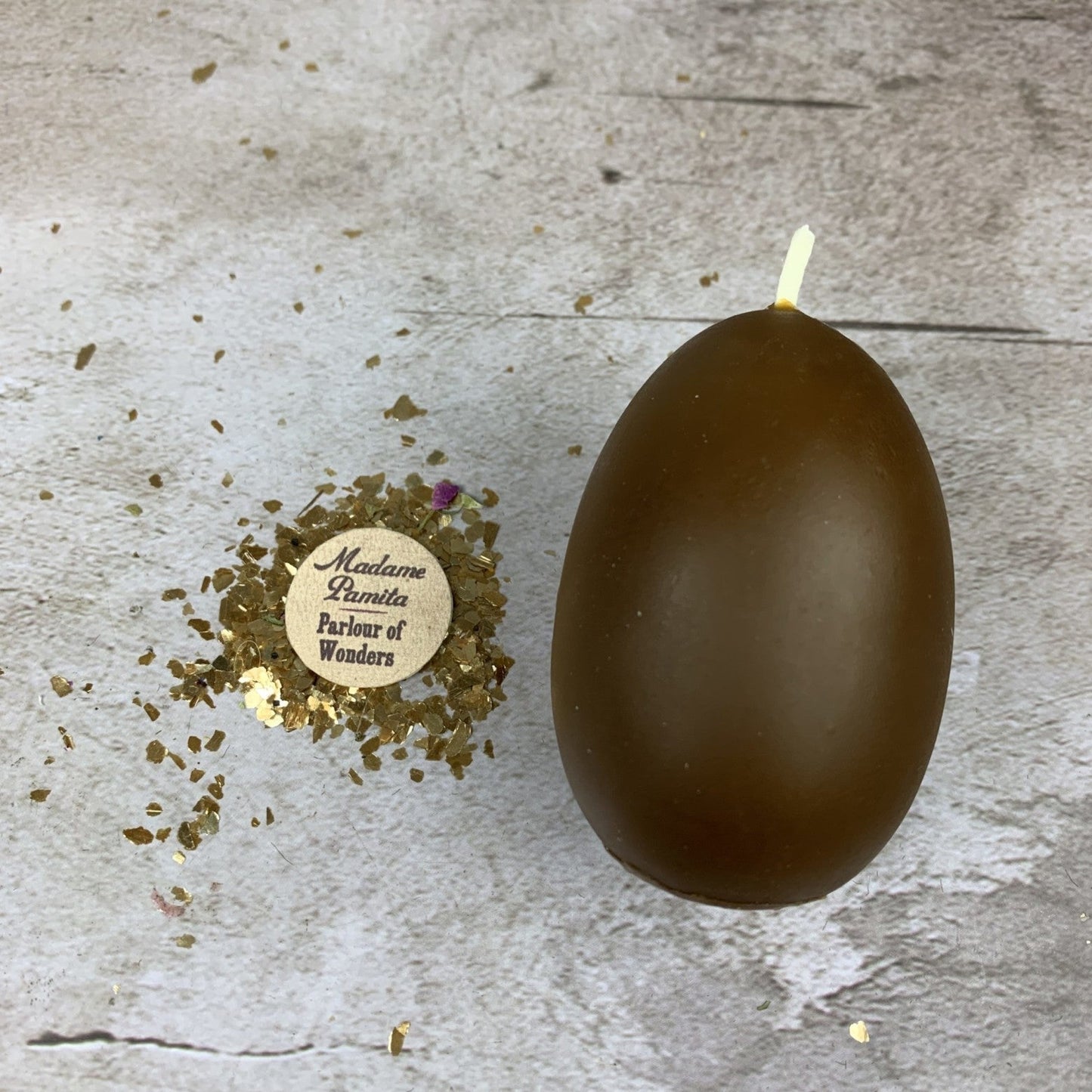 Egg Talisman Candle Spell Kit - New Beginnings & Fertility Magic – Brown (Grounding) Candle Spell Kit