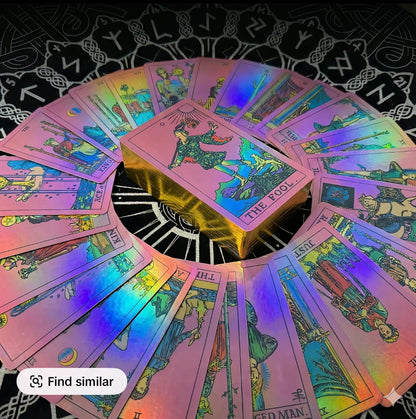 Pink Tarot Deck with Gold Foil, Box & Booklet