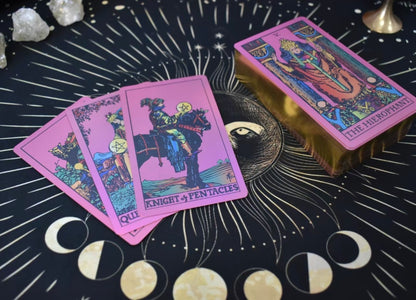 Pink Tarot Deck with Gold Foil, Box & Booklet