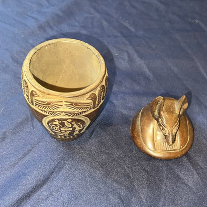 Egyptian Jackal Dummy Canopic Jar –