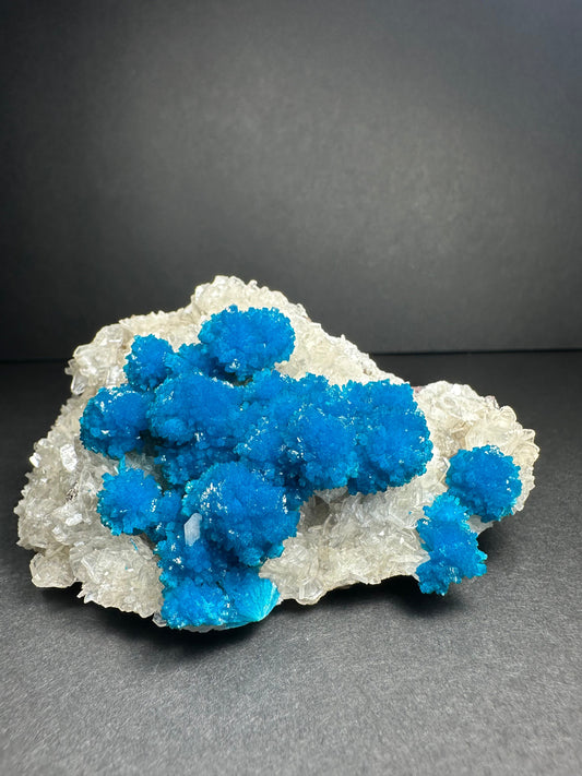 Cavansite with Stilbite on Matrix from Pune, Maharashtra, India