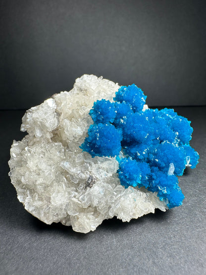 Cavansite with Stilbite on Matrix from Pune, Maharashtra, India