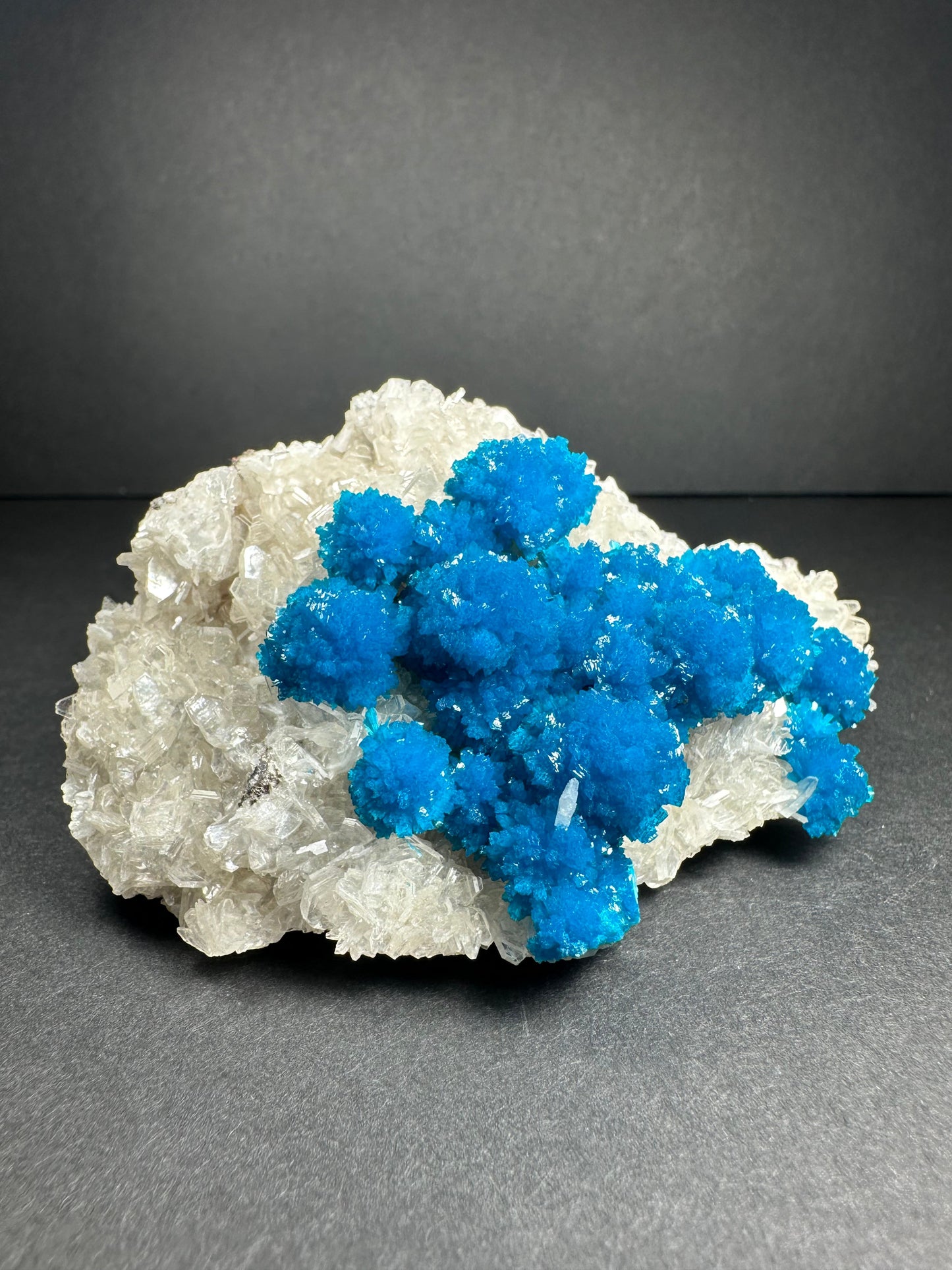 Cavansite with Stilbite on Matrix from Pune, Maharashtra, India