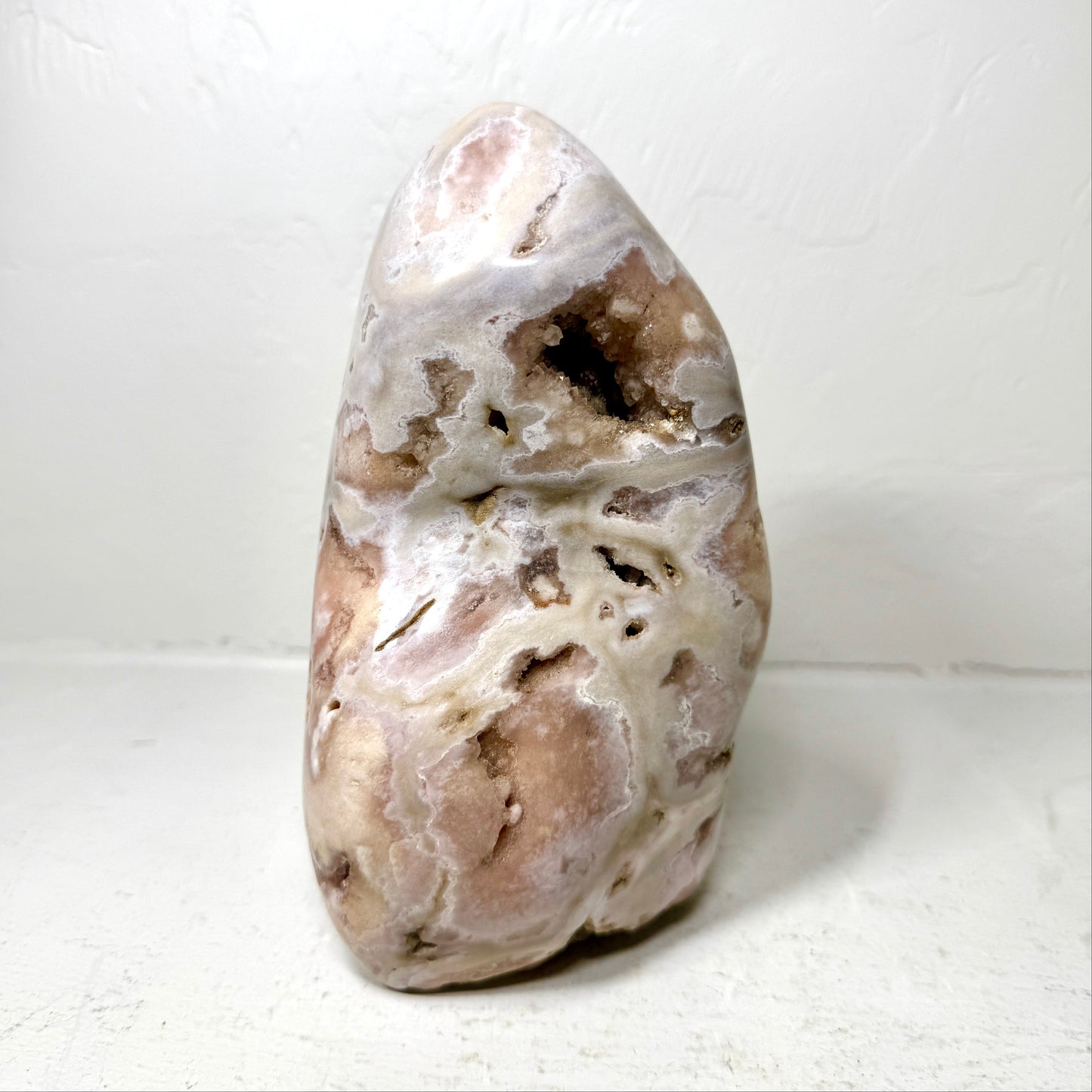 Pink Amethyst Flower Agate Freeform - Polished Crystal with Druzy (3.5 lbs) – Crystals & Minerals