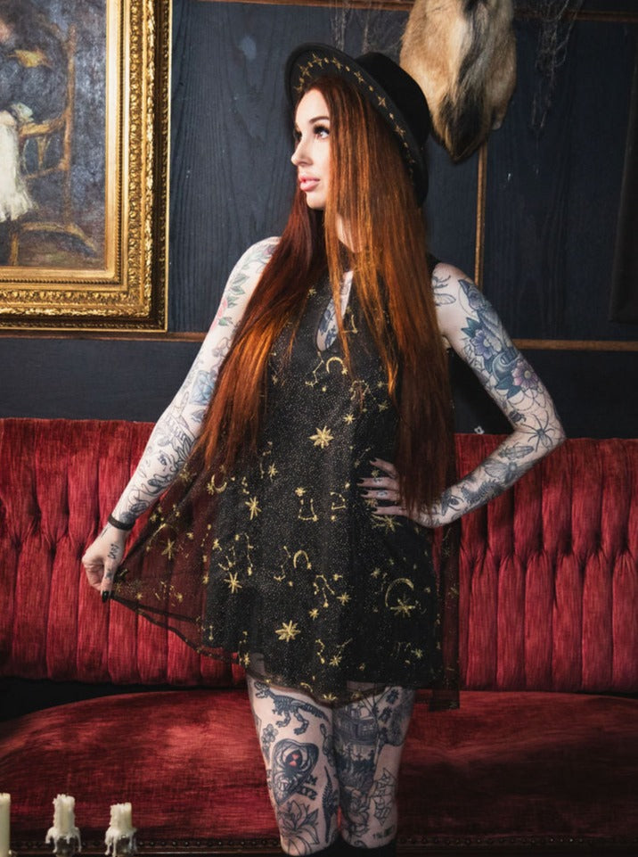 Hooded Mini Dress with Capelet