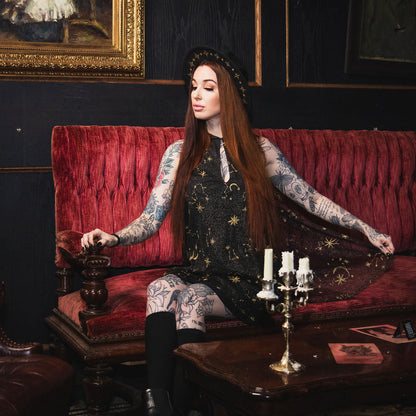 Hooded Mini Dress with Capelet