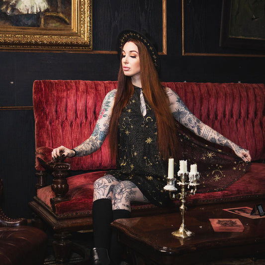 Hooded Mini Dress with Capelet