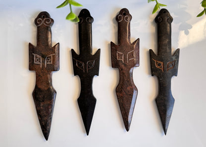 Hand-Carved Jade Owl Athame for Rituals & Boundaries