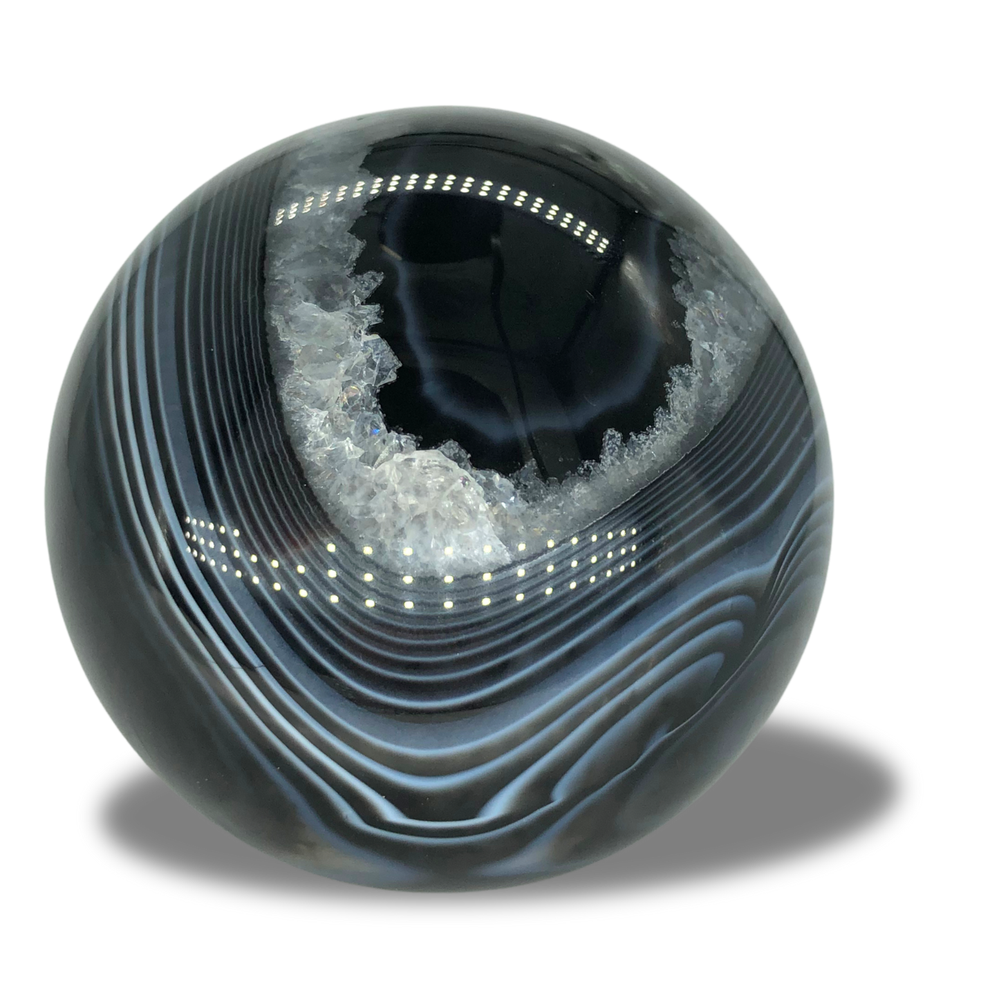Black Banded Agate Sphere