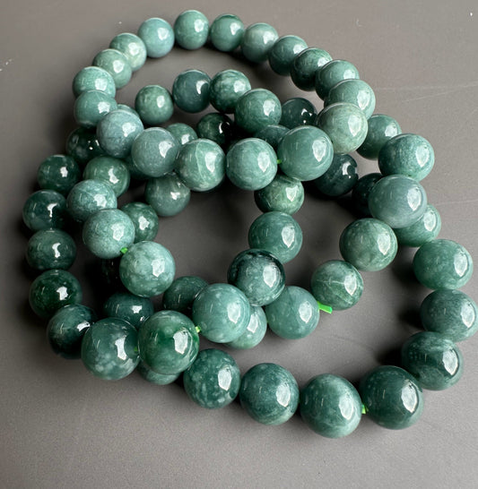 Guatemalan Jadeite Bead Bracelet - 10mm –